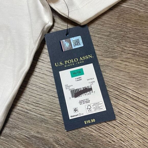 U.S. Polo Assn Mens Tshirt Size XL White Cotton New with Tag - Picture 3 of 9